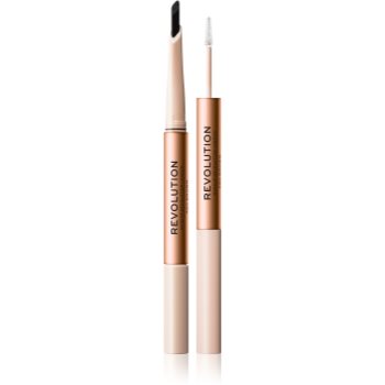 Revolution Fluffy Brow Filter Duo creion dermatograf cu două capete pentru sprâncene pentru fixare și formă - imagine 2